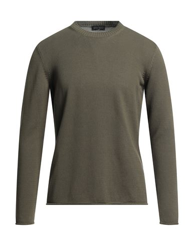 Roberto Collina Man Sweater Military Green Size 38 Cotton