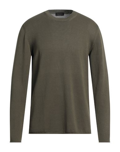 Roberto Collina Man Sweater Dark Green Size 42 Cotton