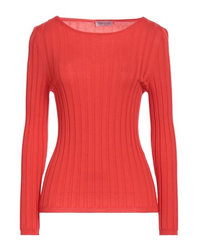 Gran Sasso Woman Sweater Tomato Red Size 10 Virgin Wool