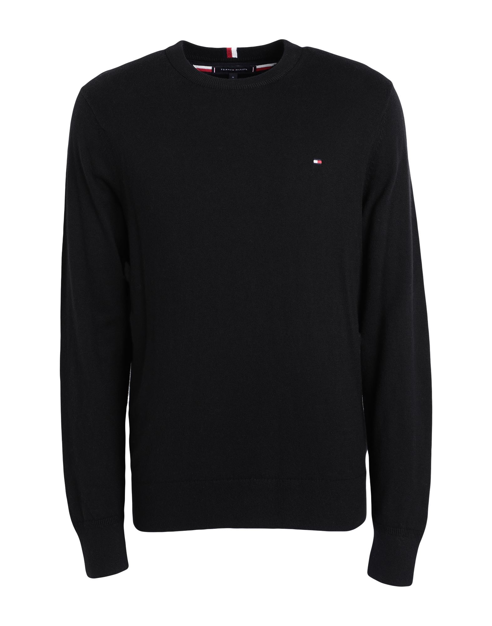 《セール開催中》TOMMY HILFIGER メンズ プルオーバー ブラック S ピマコットン 92% / カシミヤ 8% PIMA COTTON CASHMERE SWEATER