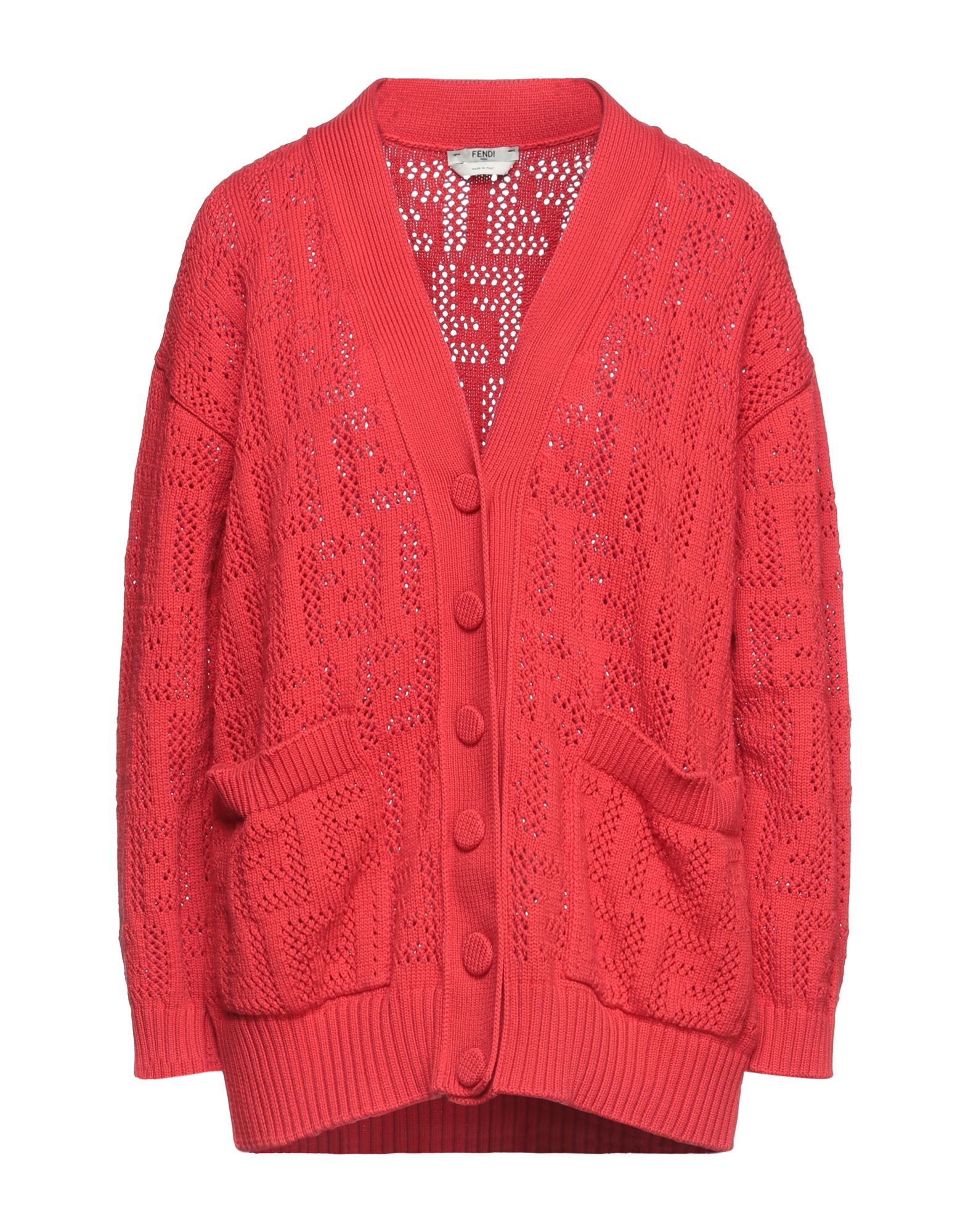 fendi red cardigan