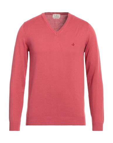 Brooksfield Man Sweater Brick Red Size 38 Cotton