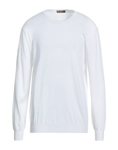 Hōsio Man Sweater White Size Xxl Cotton