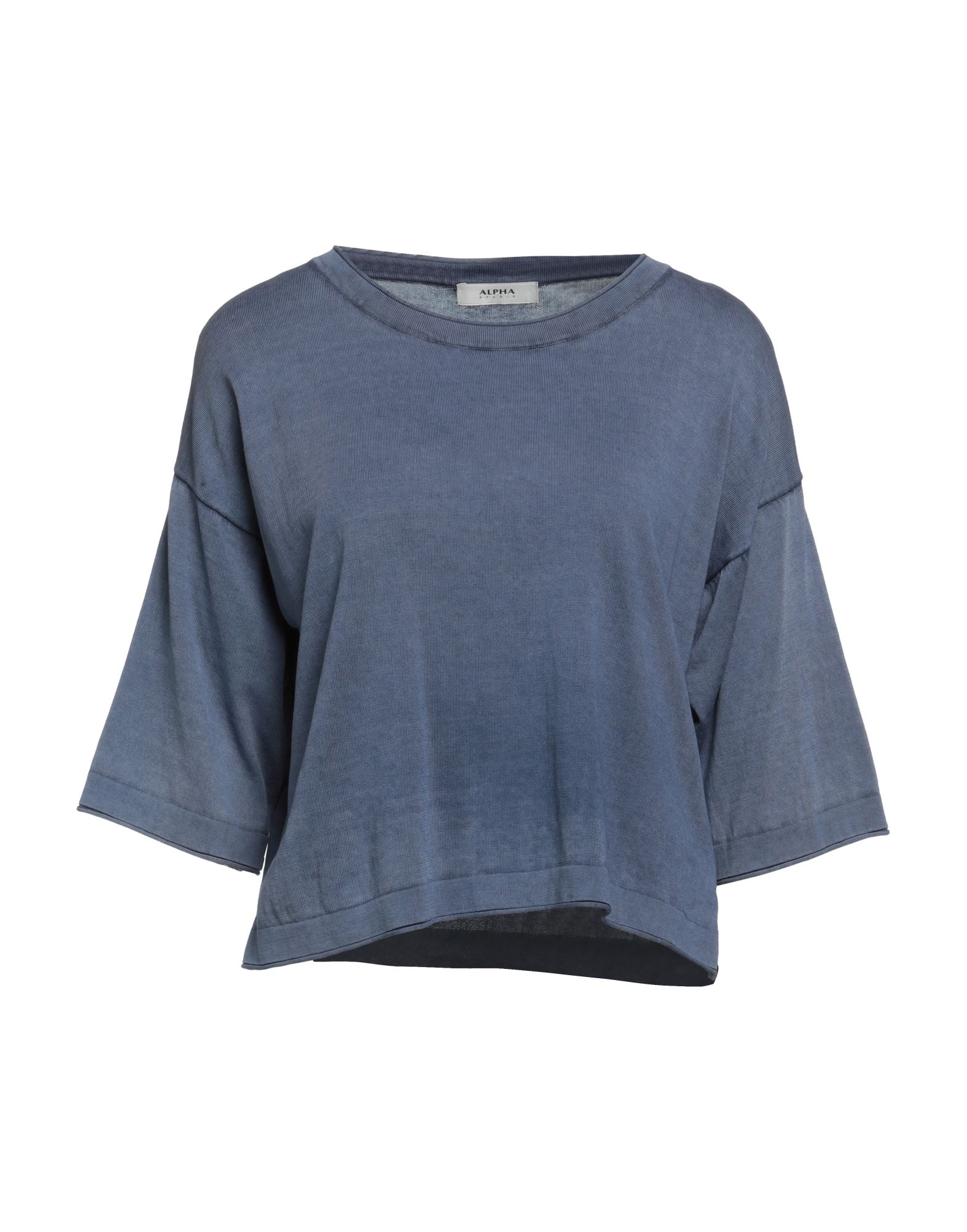 Alpha Studio Sweaters In Blue
