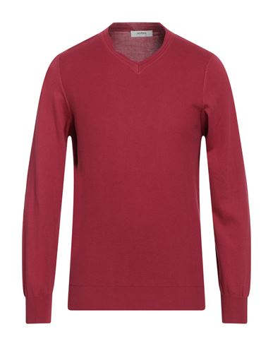 Shop Alpha Studio Man Sweater Mauve Size M Cotton In Purple