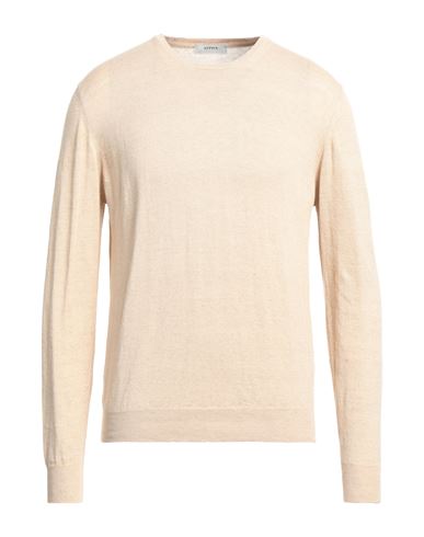 Alpha Studio Man Sweater Beige Size 44 Linen, Cotton