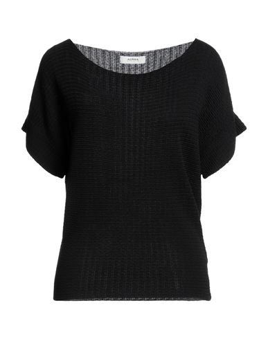 Alpha Studio Woman Sweater Black Size 6 Viscose, Cotton