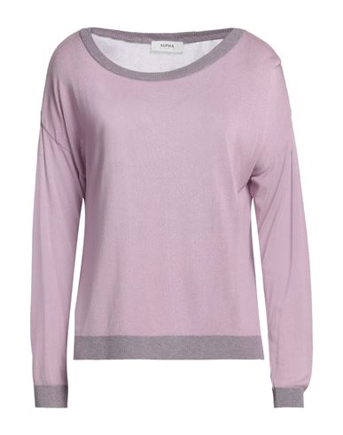 Alpha Studio Woman Sweater Lilac Size M Viscose, Nylon In Purple