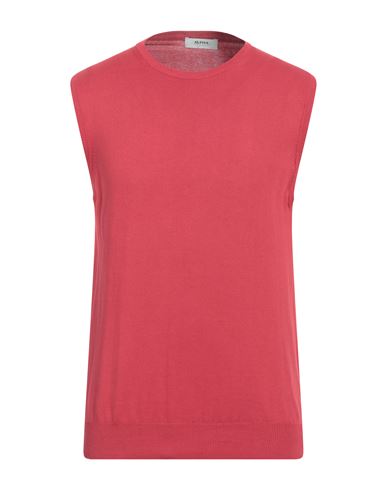 Alpha Studio Man Sweater Red Size 36 Cotton