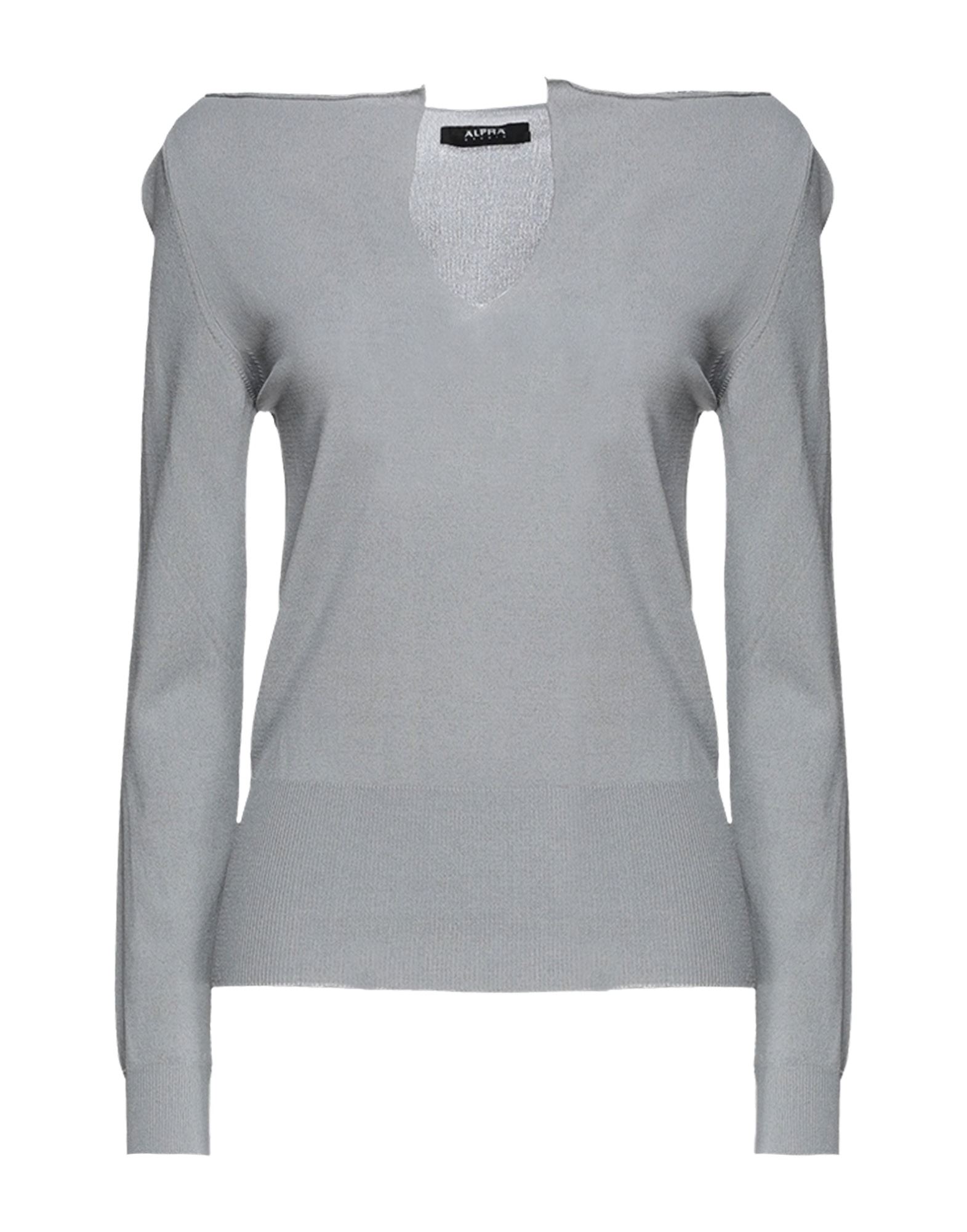 Alpha Studio Sweaters In Grey