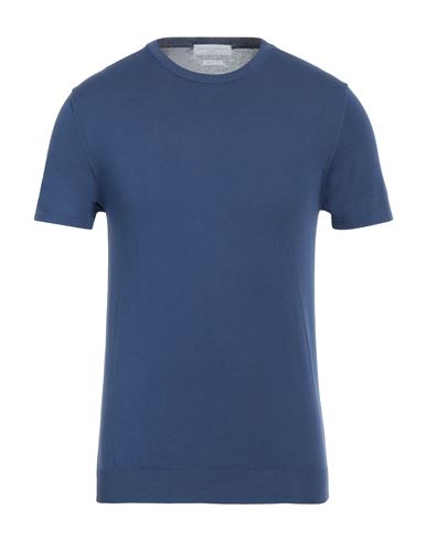 Daniele Fiesoli Man Sweater Slate Blue Size M Cotton