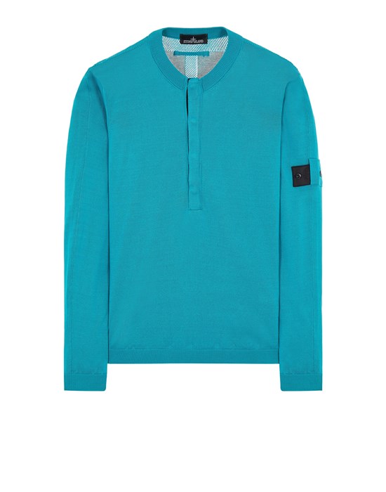 STONE ISLAND SHADOW PROJECT 5062H HENLEY STYLE KNIT_CHAPTER 2
MERCERIZED COTTON Tricot Homme Turquoise
