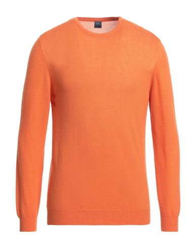 Fedeli Man Sweater Orange Size 40 Cashmere, Polyamide