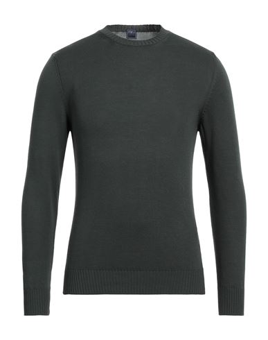 Fedeli Man Sweater Dark Green Size 42 Supima