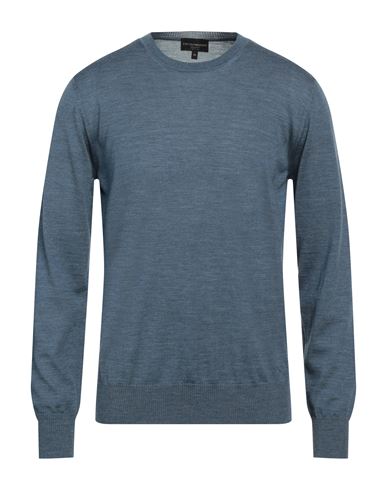 Emporio Armani Man Sweater Slate Blue Size 36 Virgin Wool