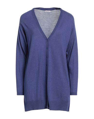 Rossopuro Woman Cardigan Bright Blue Size S Silk, Cashmere