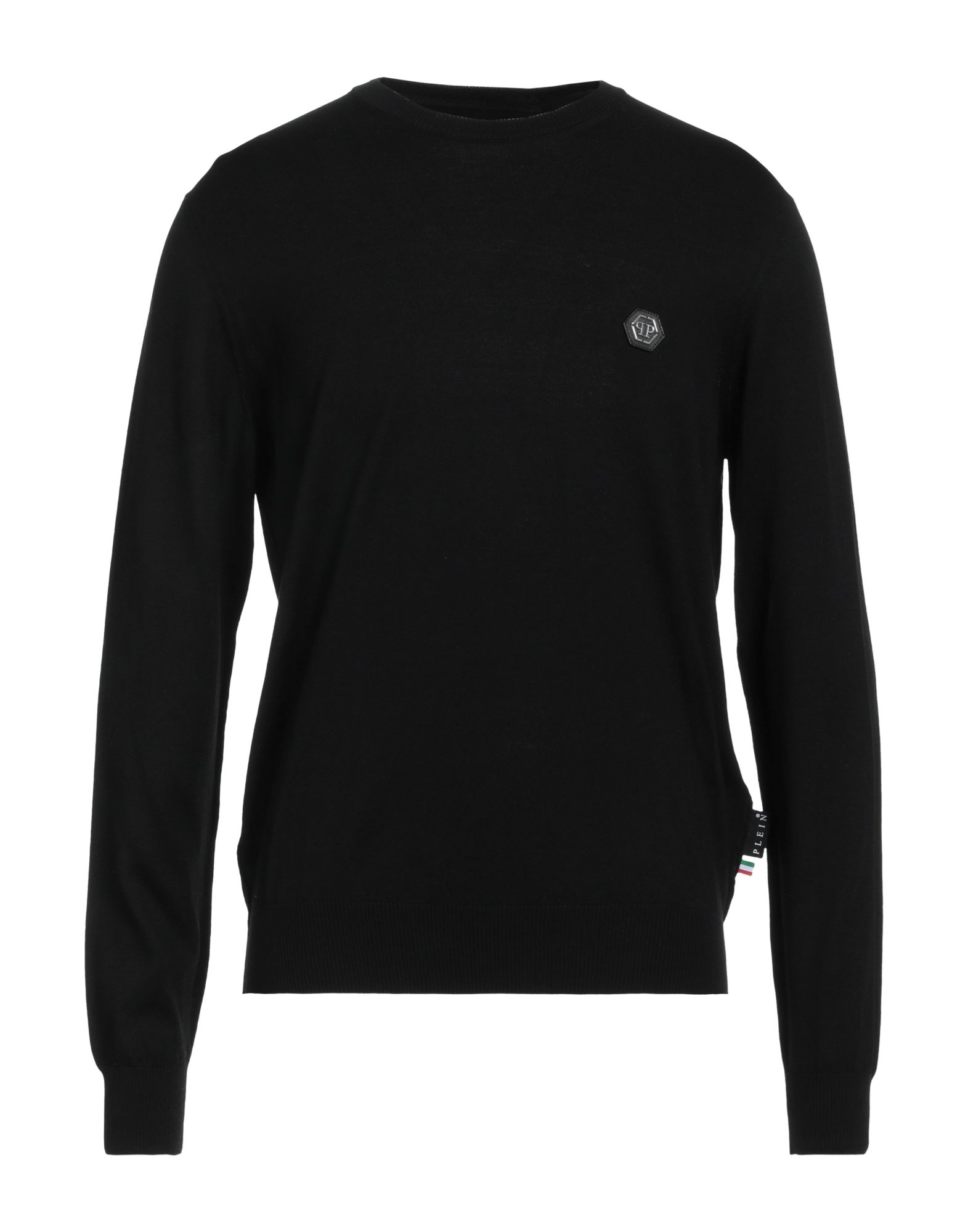 Philipp Plein Man Sweater Black Size Xl Cotton In Black