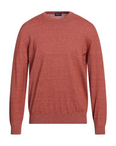 Drumohr Man Sweater Tomato Red Size 42 Cotton