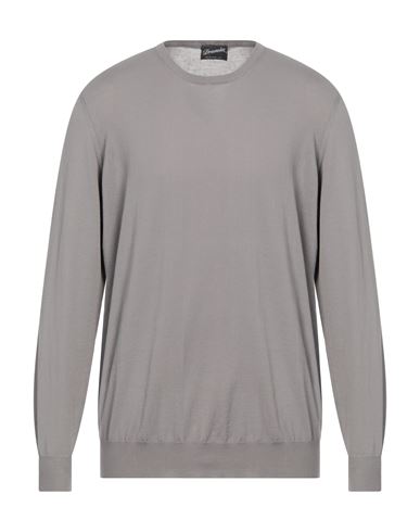 Drumohr Man Sweater Dove Grey Size 44 Cotton