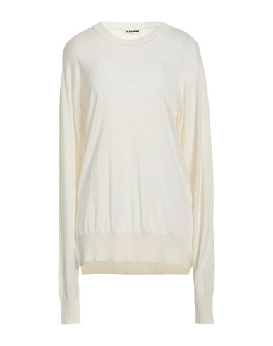 Jil Sander Woman Sweater Ivory Size 6 Cashmere, Silk In White