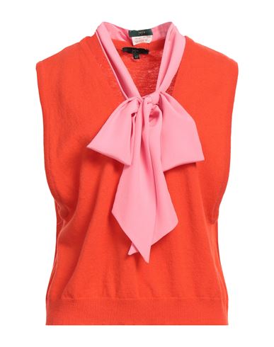 Jejia Woman Sweater Orange Size 8 Wool, Polyamide