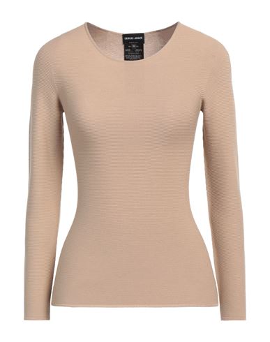 Giorgio Armani Woman Sweater Sand Size 14 Viscose, Polyester In Sand
