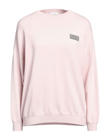 Brunello Cucinelli Woman Sweater Blush Size S Cashmere, Brass In Pink