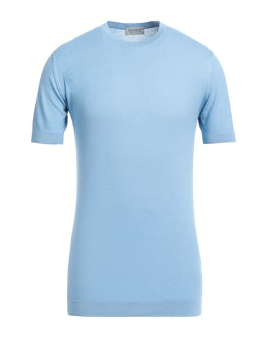 John Smedley Man Sweater Azure Size M Cotton In Blue