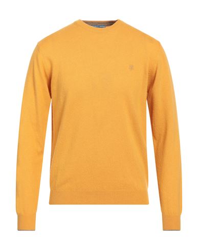 Harmont & Blaine Man Sweater Ocher Size Xl Viscose, Polyamide, Wool, Cashmere In Yellow