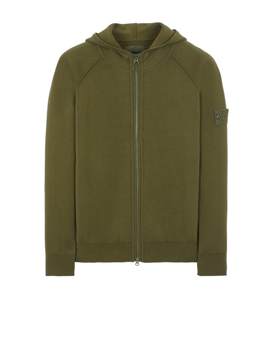  STONE ISLAND 553FA SOFT COTTON DOUBLE FACE CONSTRUCTION Sweater Man Military Green
