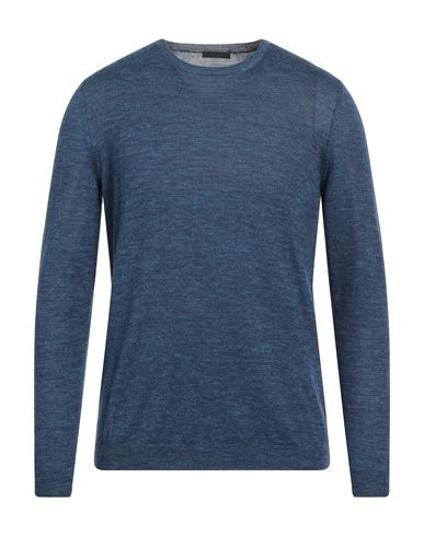 Pal Zileri Man Sweater Slate Blue Size 40 Wool, Silk, Linen