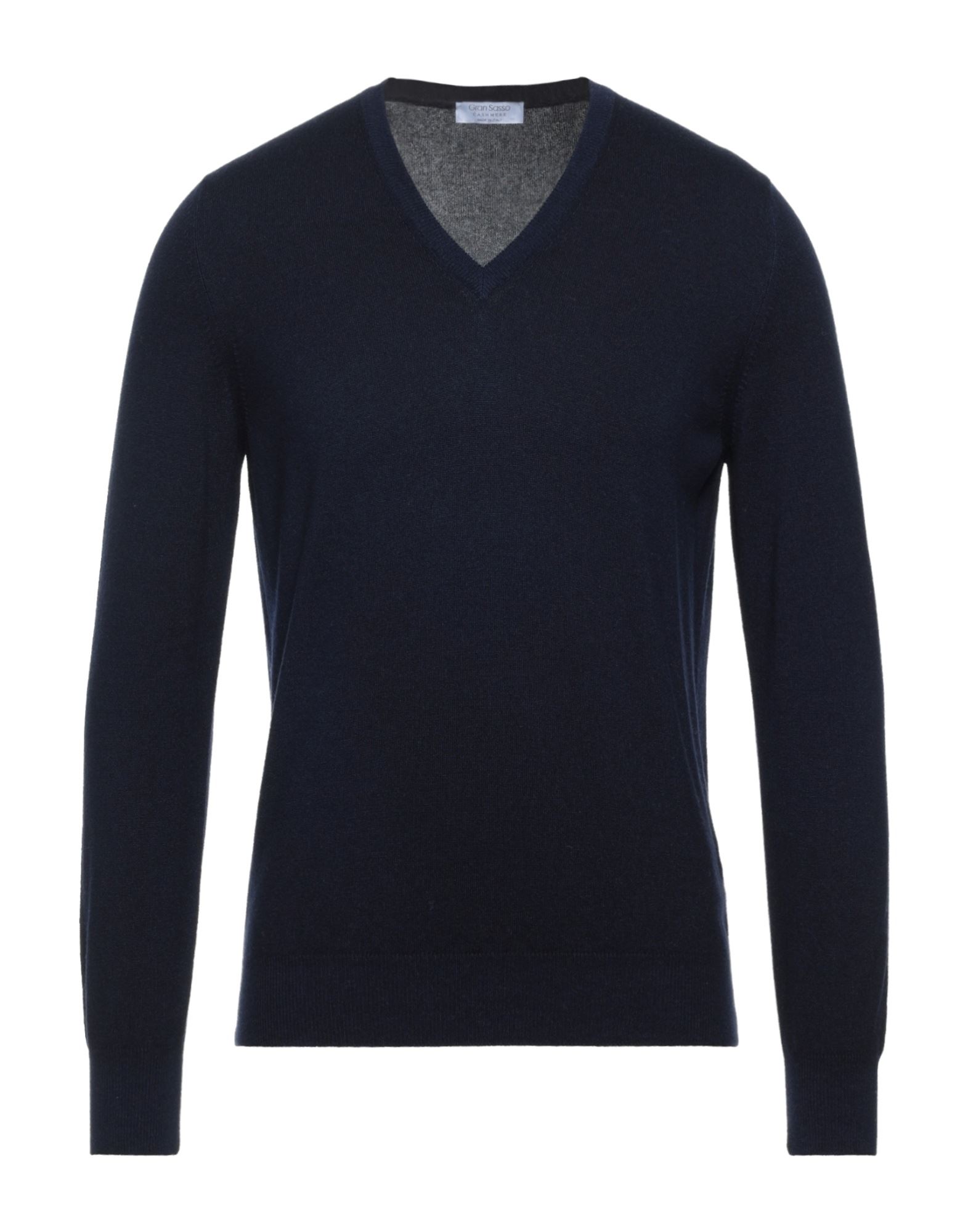 Shop Gran Sasso Man Sweater Midnight Blue Size 40 Cashmere In Dark Blue