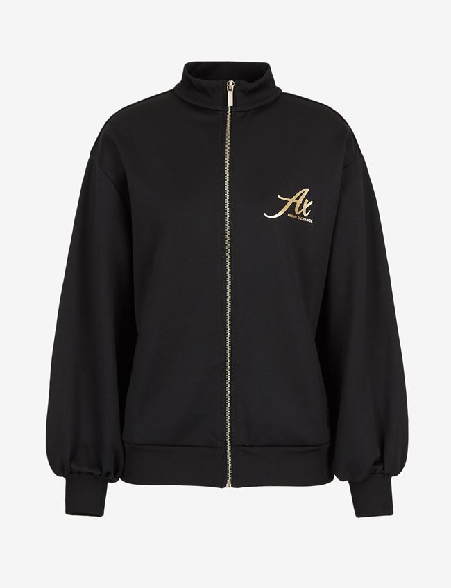 Armani Exchange Felpa Nero Poliestere, Cotone