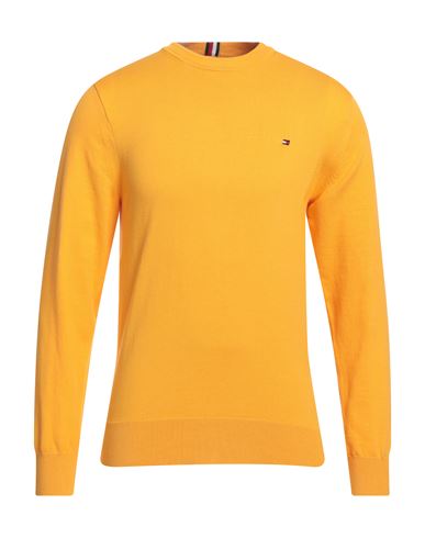 Tommy Hilfiger Man Sweater Orange Size S Cotton, Polyester