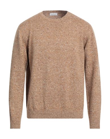 Bruno Manetti Man Sweater Camel Size Xl Wool, Cashmere, Polyamide In Beige