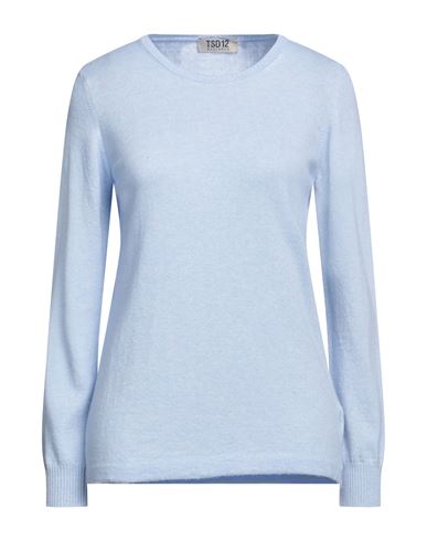 Tsd12 Woman Sweater Sky Blue Size Xxl Wool, Viscose, Polyamide, Cashmere