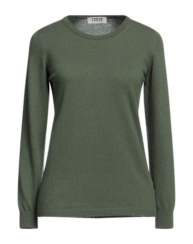 Tsd12 Woman Sweater Military Green Size Xl Wool, Viscose, Polyamide, Cashmere
