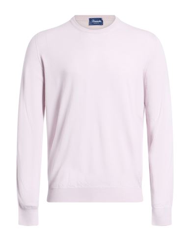 Drumohr Man Sweater Light Grey Size 42 Super 140s Wool In Pink