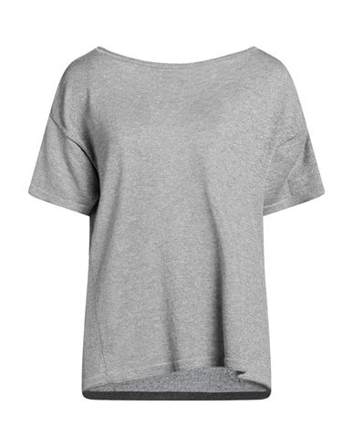 Shop Caractere Caractère Woman Sweater Grey Size L Viscose, Polyamide, Metallic Fiber