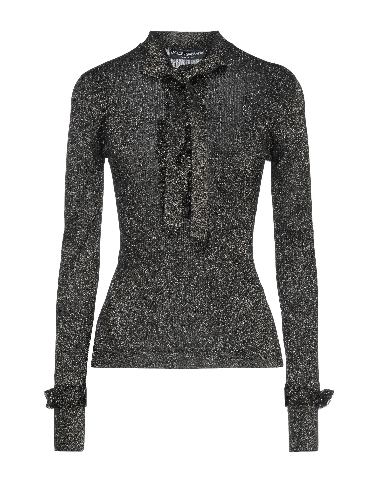 Dolce & Gabbana Solid Color Jumpers In Black