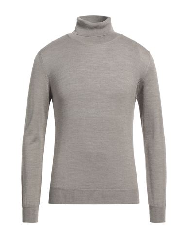Vneck Man Turtleneck Lead Size 48 Merino Wool In Grey
