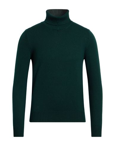 Gran Sasso Man Turtleneck Dark Green Size 34 Virgin Wool In Green