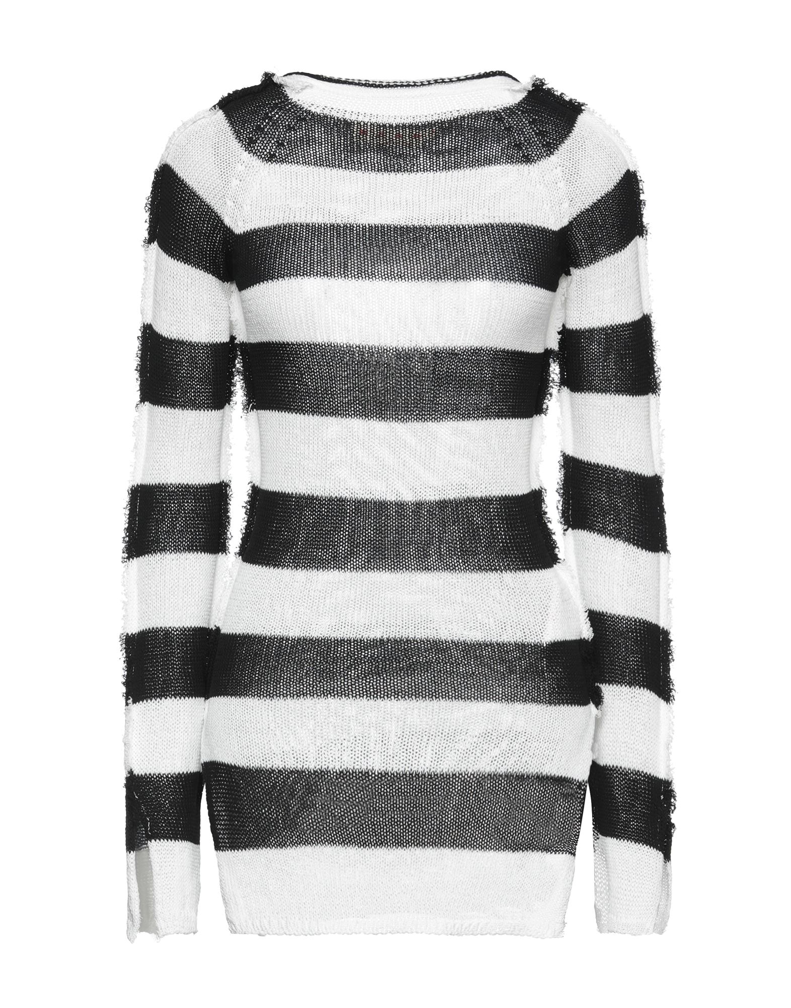 Marni Rip-detail Striped Jumper In Black