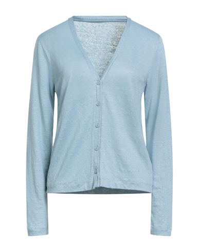 Majestic Filatures Woman Cardigan Light Blue Size 1 Linen, Elastane In Blue