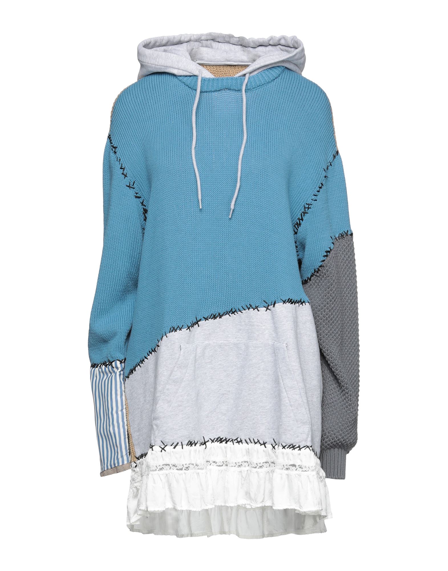 Moschino Woman Mini Dress Pastel Blue Size 10 Cotton In Pastel Blue