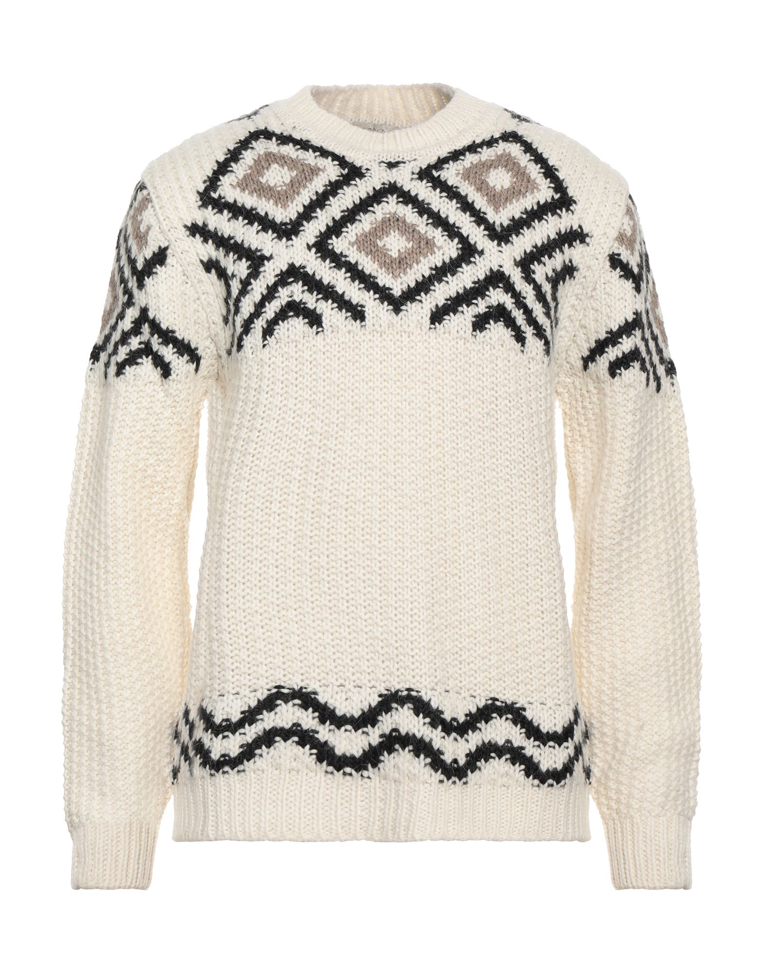 Wool & Co Man Sweater Ivory Size Xxl Acrylic, Wool, Alpaca Wool, Viscose In White