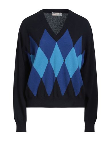 Ballantyne Woman Sweater Midnight Blue Size 8 Cashmere