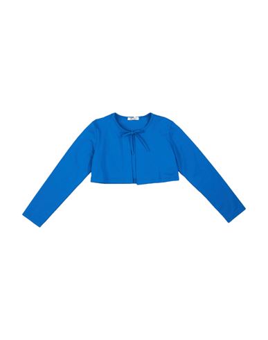 Gaialuna Babies'  Toddler Girl Wrap Cardigans Blue Size 6 Cotton, Elastic Fibres