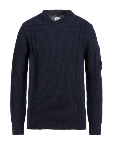 Shop C.p. Company C. P. Company Man Sweater Midnight Blue Size 40 Wool, Polyacrylic