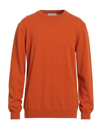 Wool & Co Man Sweater Orange Size Xxl Merino Wool